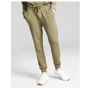 And Now This Men's Soft Knit Fleece Jogger Sweatpants, Olive Green, Medium